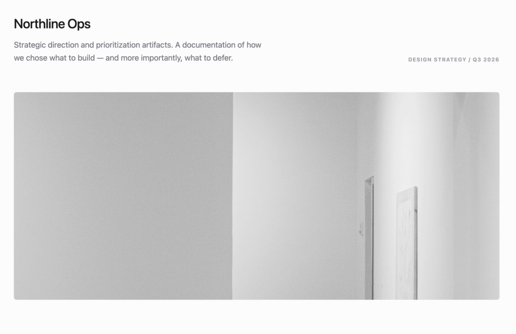 Prioritization framework you actually used