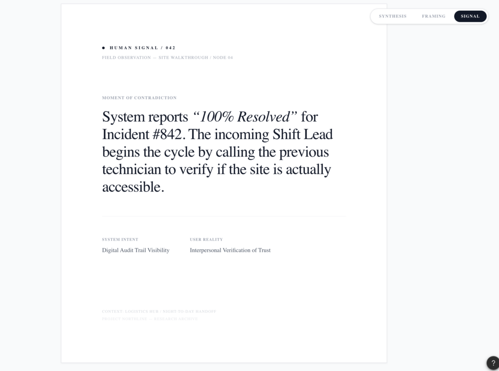 User or stakeholder signal (human, restrained)