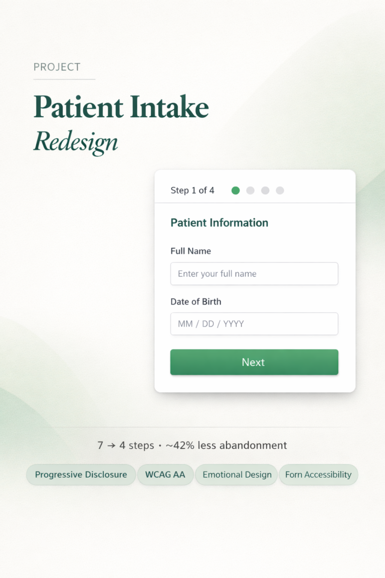 Patient Intake Redesign